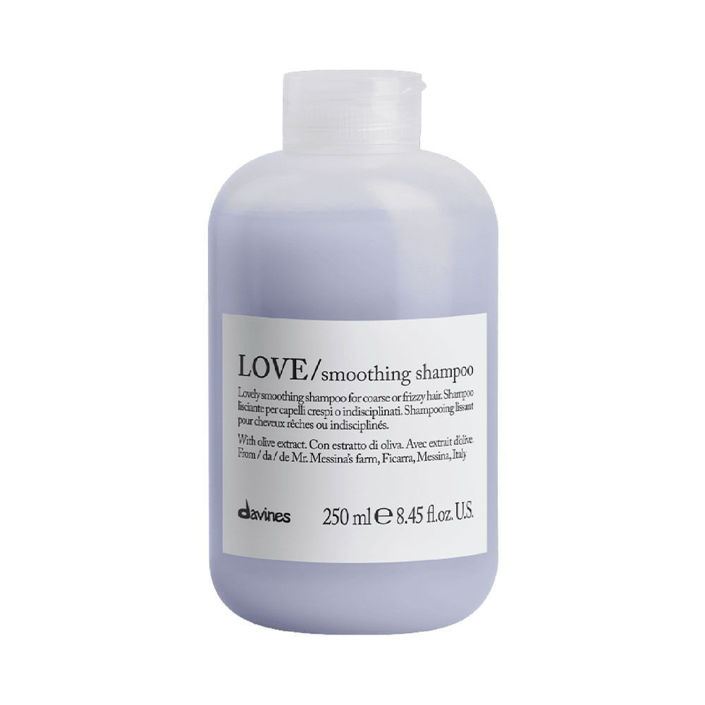 Shampoo Davines Love Smooth suavizante y anti-frizz para cabello grueso o encrespado 250 ml