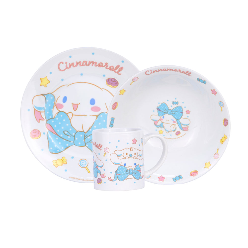 Vajilla infantil Ceramica 3Pz Cinnamoroll Scool 705114