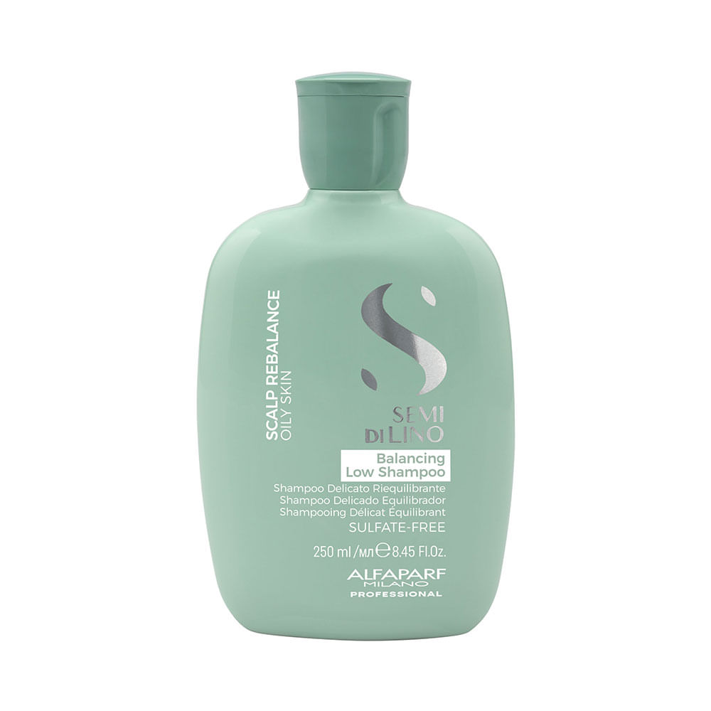 Shampoo Alfaparf Milano Semi Di Lino Scalp Rebalance para cabello graso 250 ml