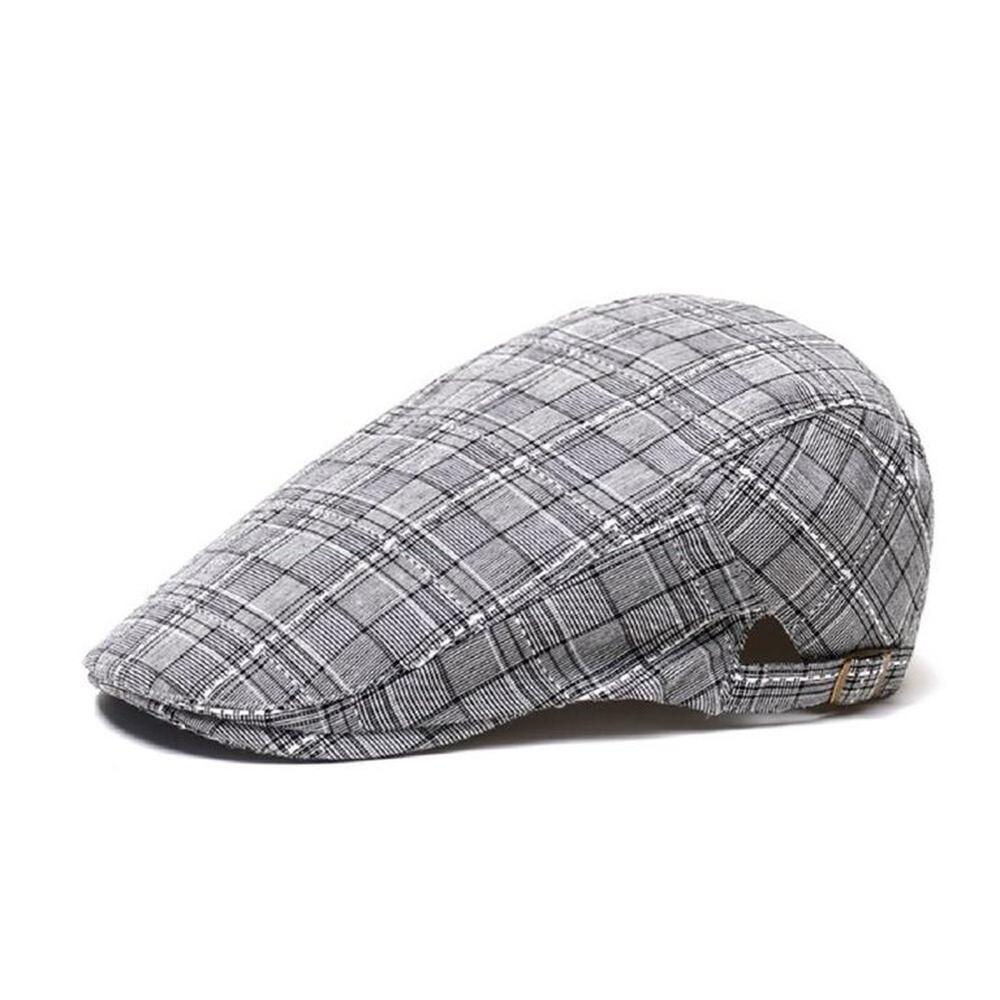 Boina hombre modelo Steve cuadros - Gris