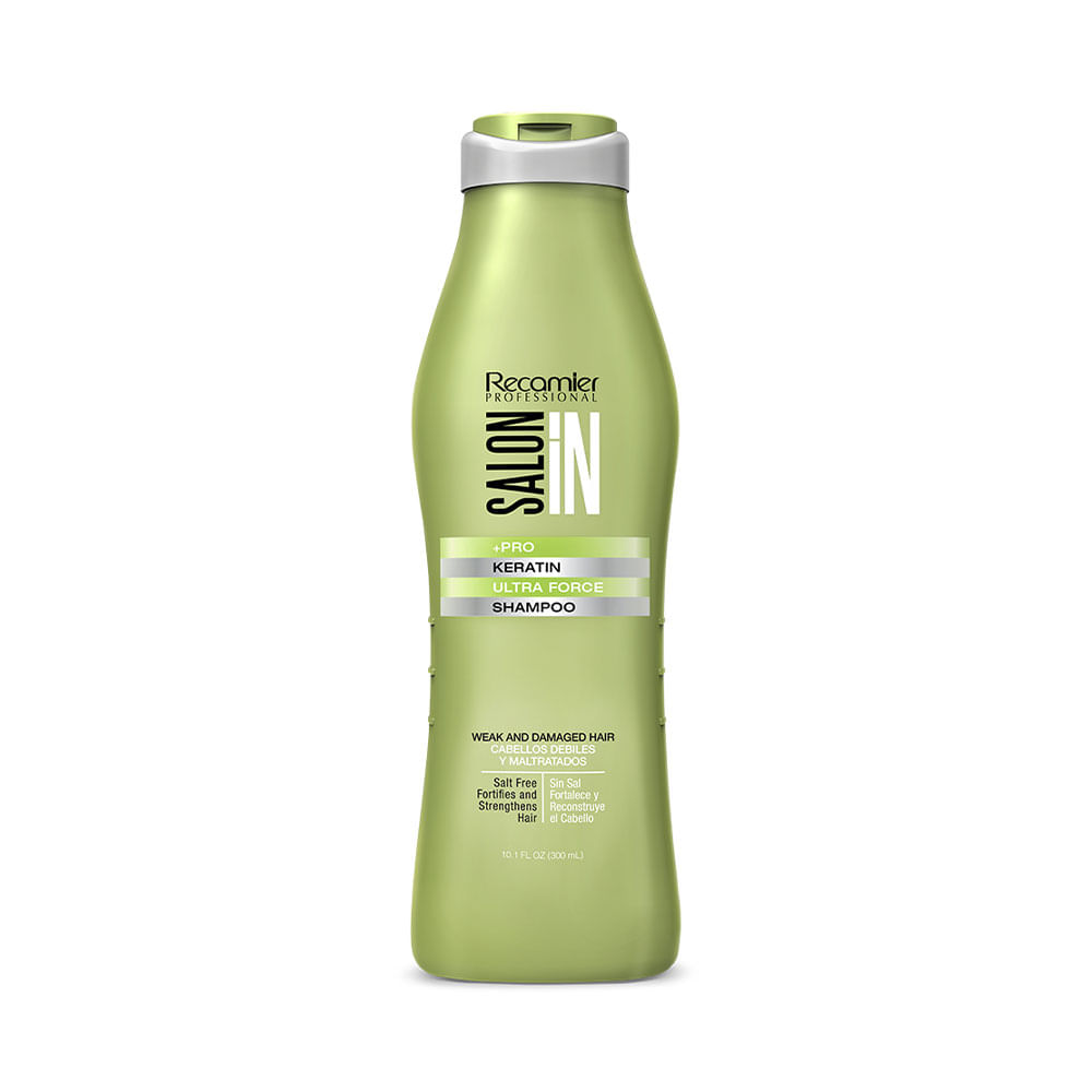 Shampoo Recamier Salon In +Pro Keratin Ultra Force para cabellos débiles 300 ml