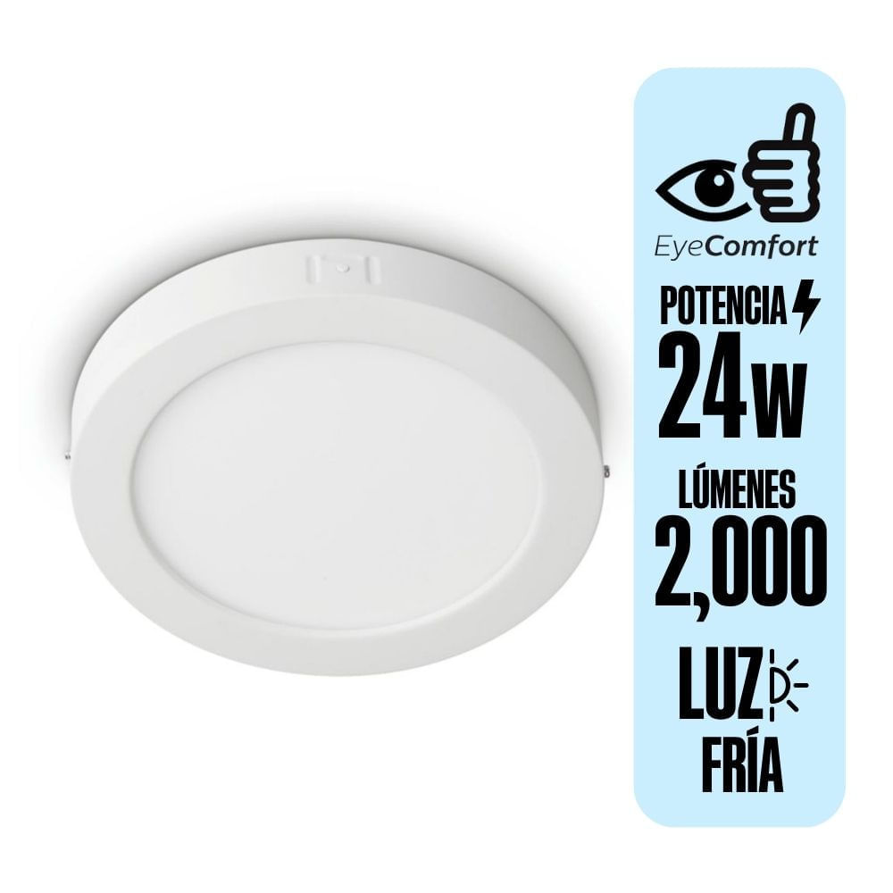 Downlight LED Redondo 24W Philips Modelo DL252 Luz Fría