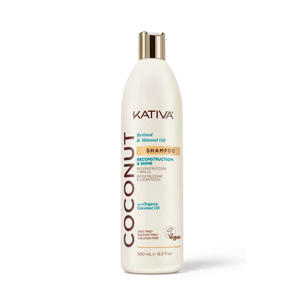 Shampoo Kativa Coconut Reconstrucción y Brillo 500 ml