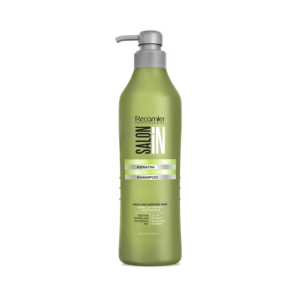 Shampoo Salon In +Pro Keratin Ultra Force con keratina y aceite de argán