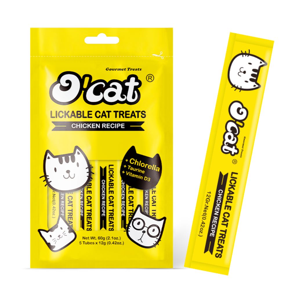 OCat snack humedo sabor pollo 5 x 12 gr OCat snack humedo sabor pollo 5 tubos x 12 gr