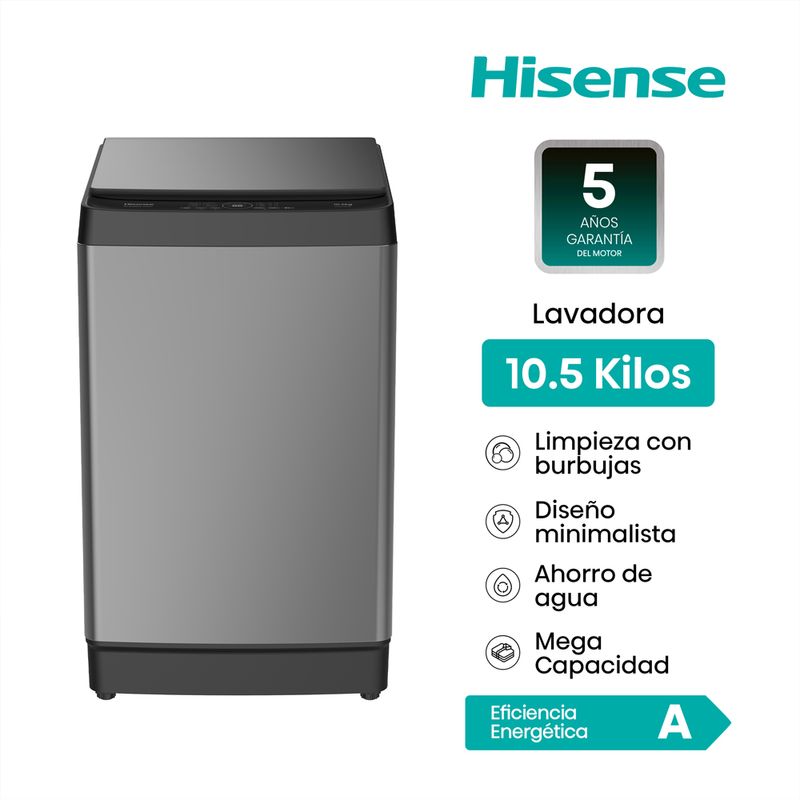 Hisense 10.5Kg Carga Superior WT3K1131UT