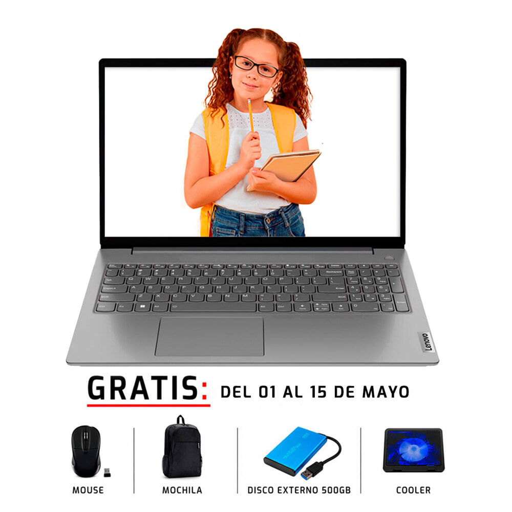 Laptop Lenovo V15 G4 15.6'' Core i3 1315U 8GB 500GB gris