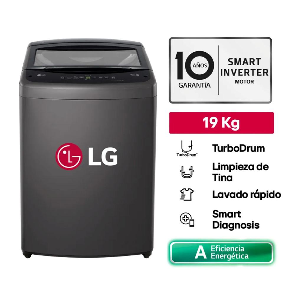 Lavadora LG 19 Kg TurboDrum Carga Superior Negro WT19BVTB