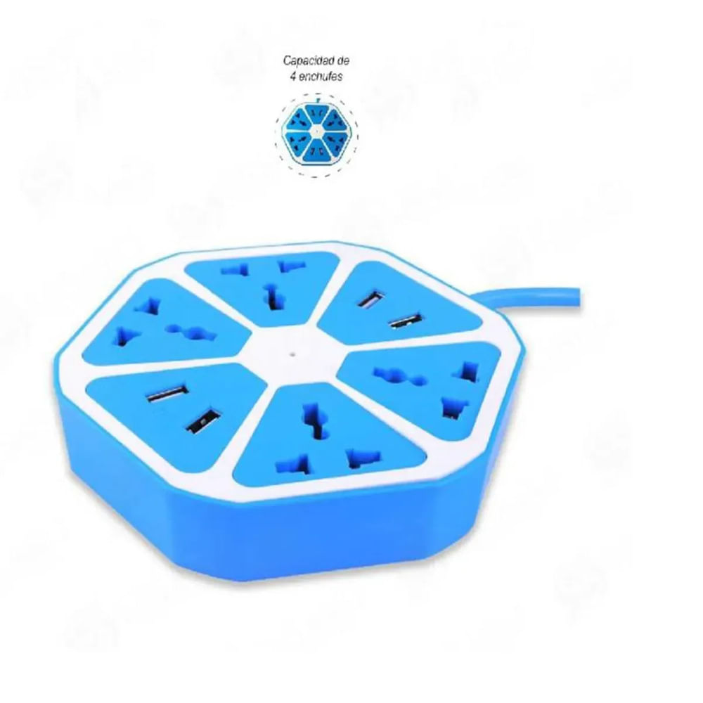 EXTENSION REDONDA UNIVERSAL 4 - USB 2