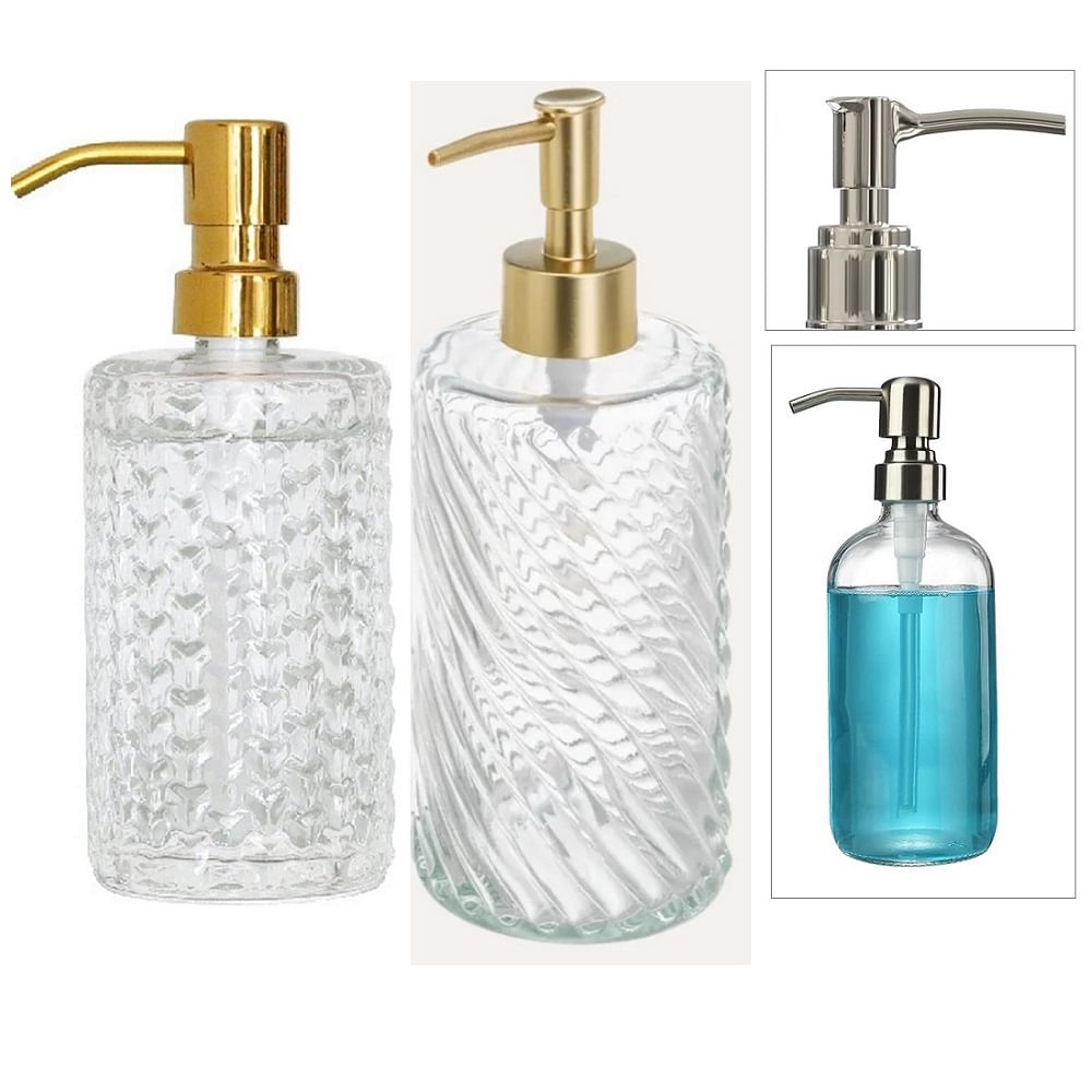Set de 2 Dispensador de Jabon Frasco de Vidrio 500ml