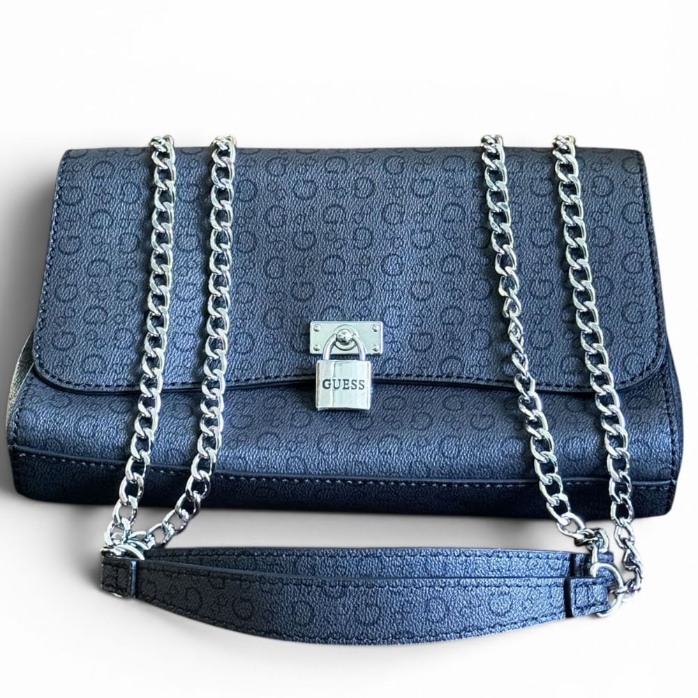 CARTERA GUESS CROSSBODY  NEGRA MONOGRAM