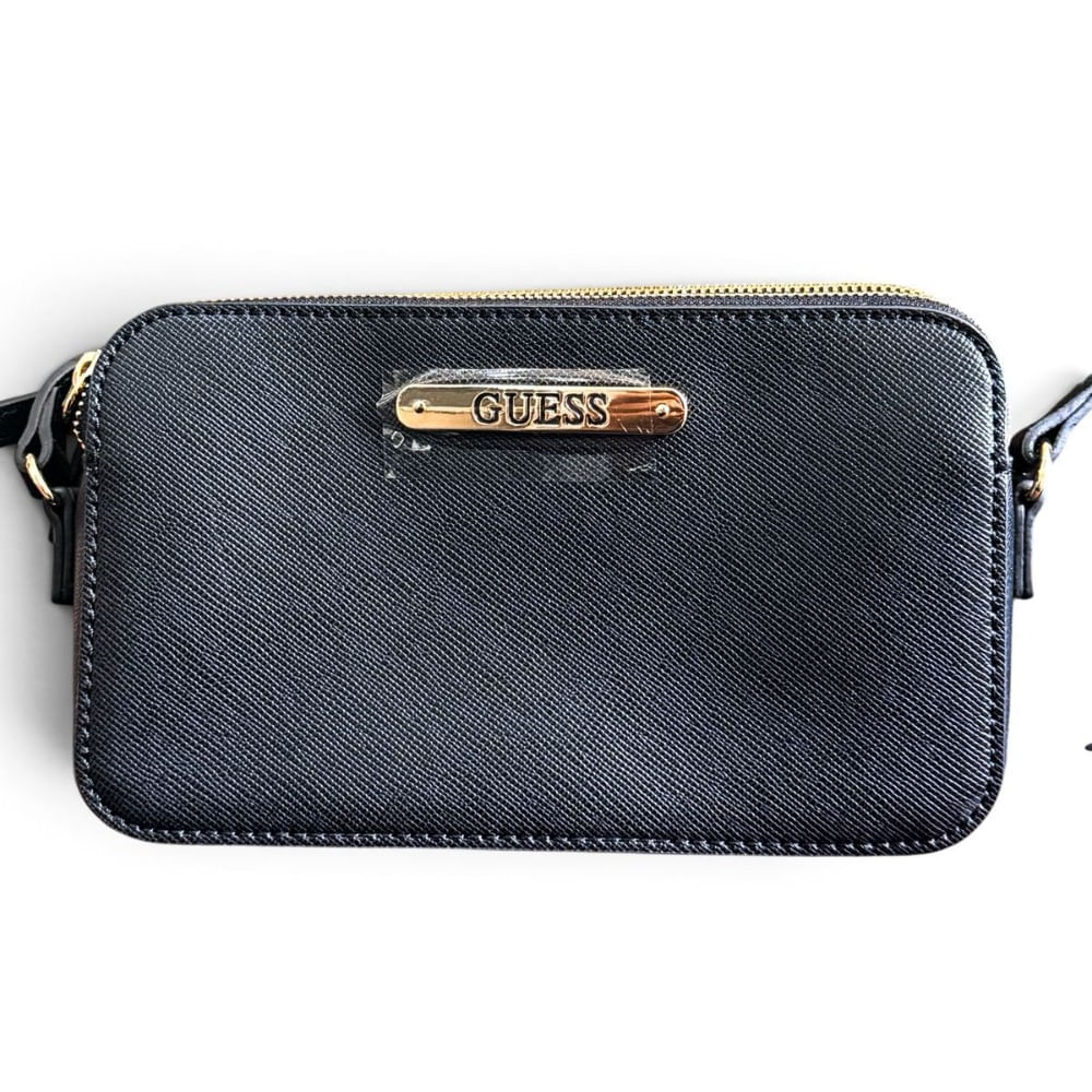 GUESS SAFFIANO CROSSBODY NEGRA