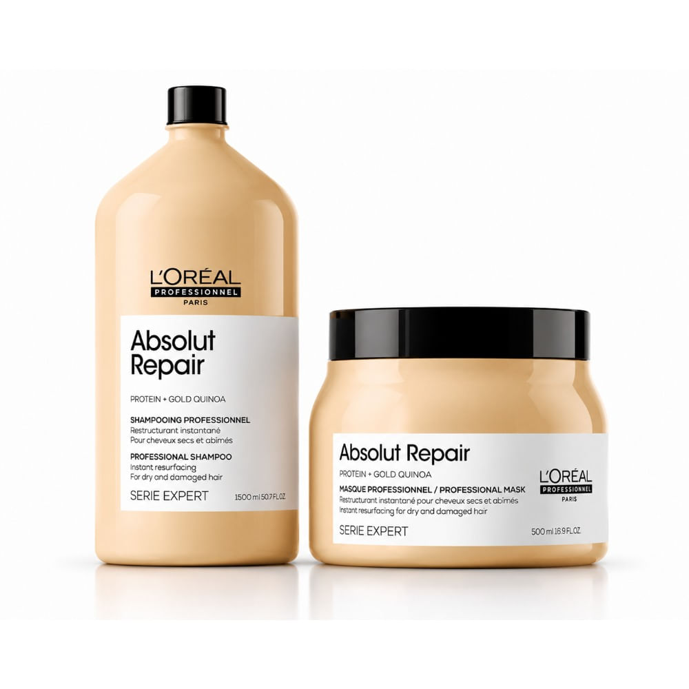 Loreal absolut repair pack reparación intensa shampoo 1500 ml y mascarilla 500 ml