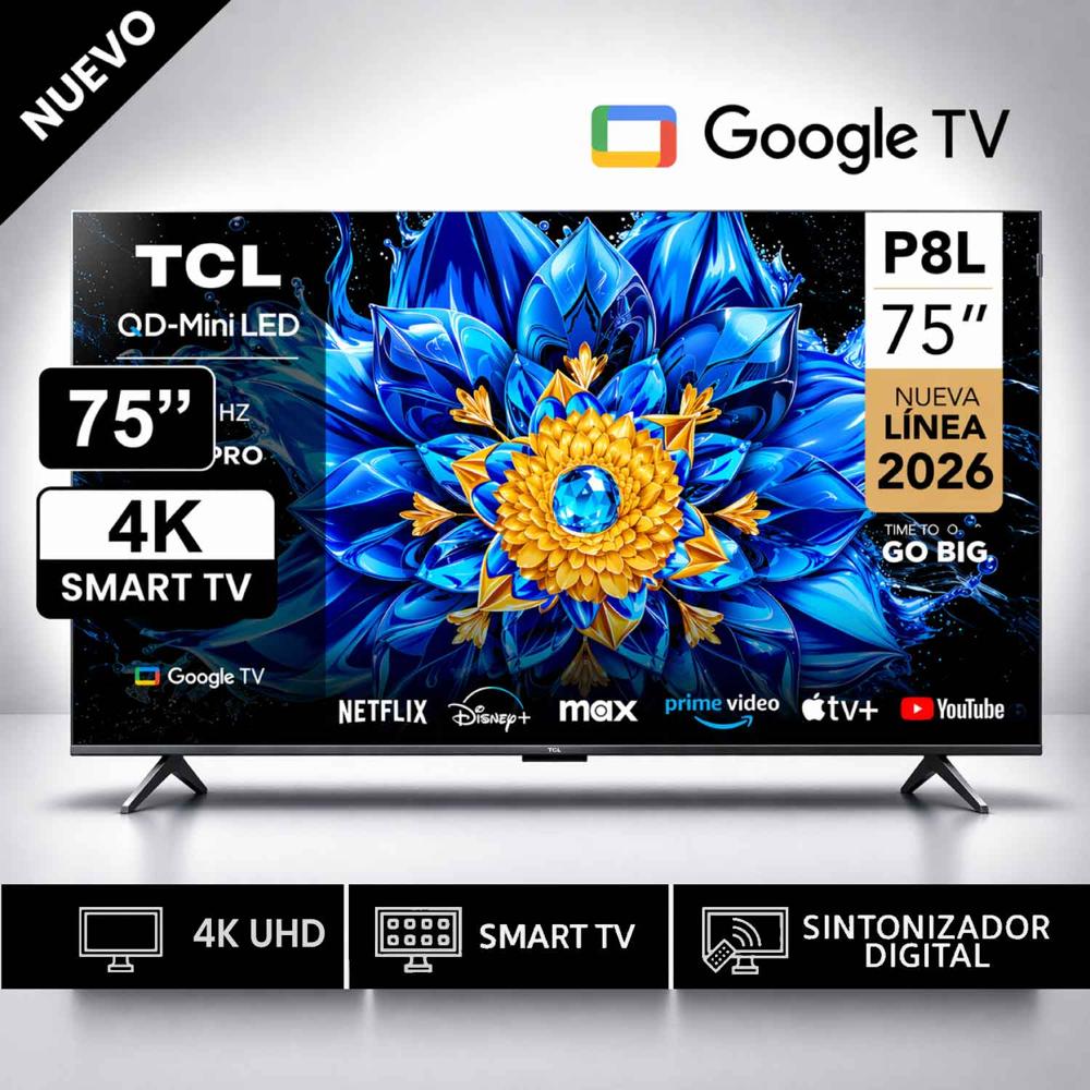 Televisor Tcl 75 Qd Miniled 4k 75P8L Google TV