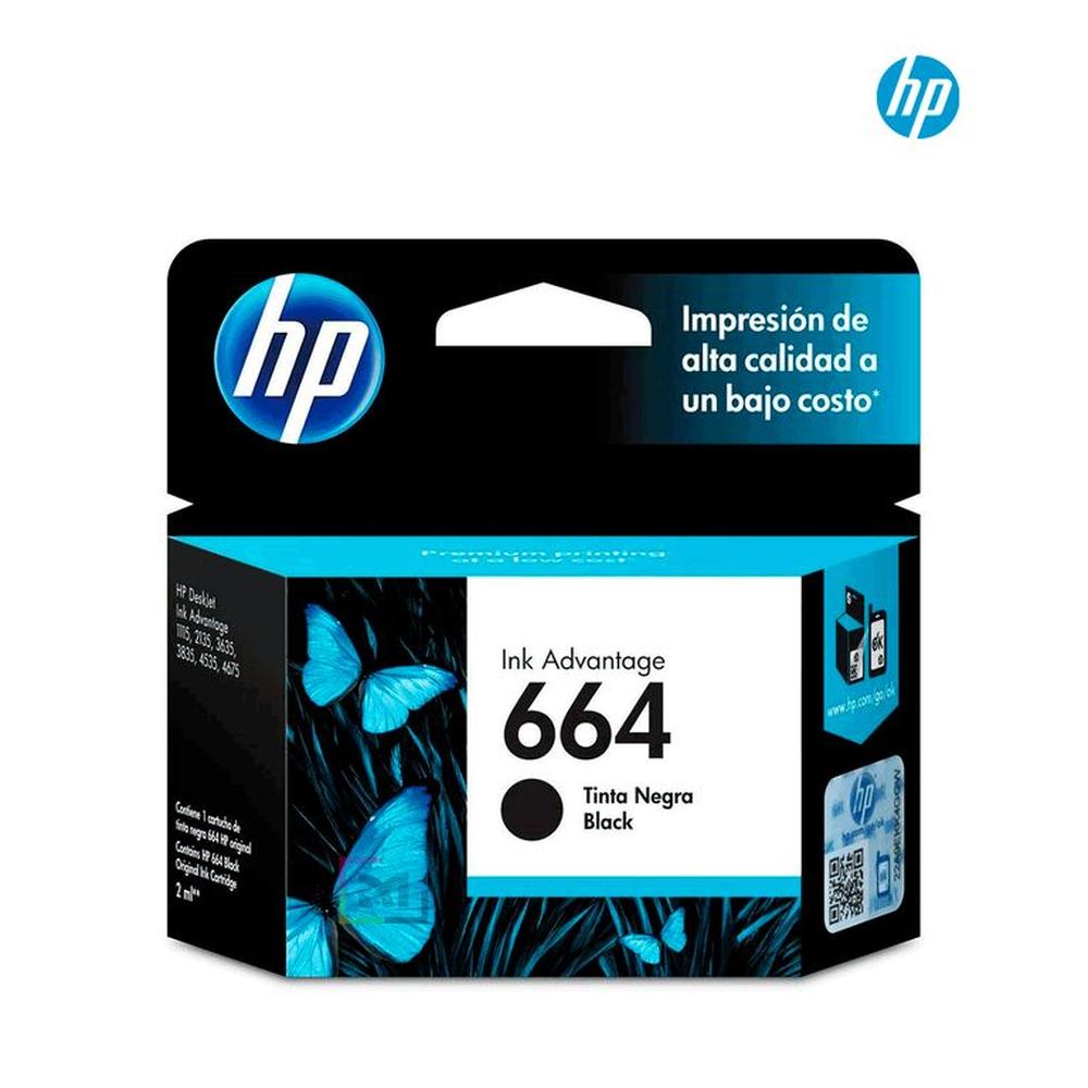 Cartucho HP 664  Negro  F6V29AL original