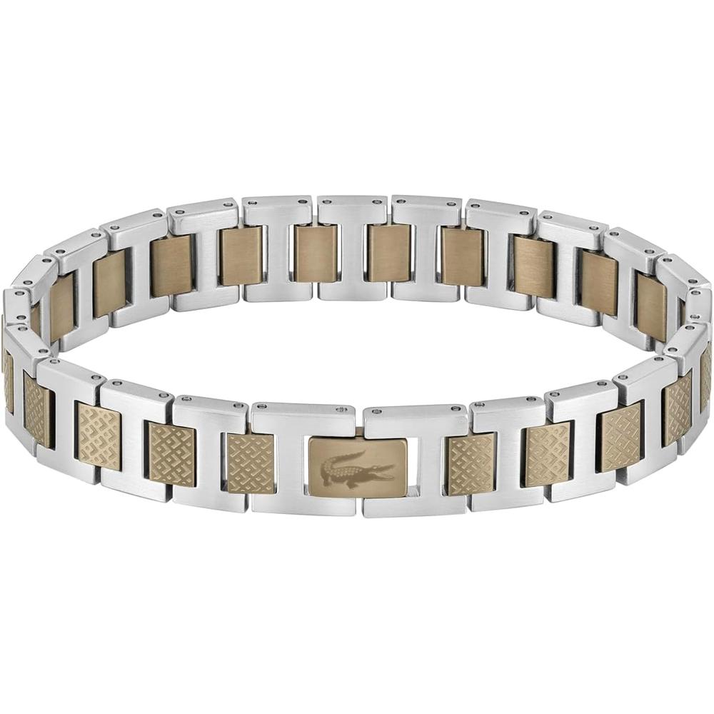 PULSERA LACOSTE METROPOLE ESLABONES H UNISEX | SILVER KHAKI