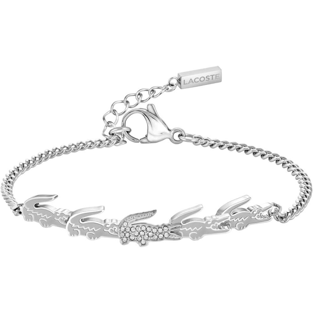 PULSERA LACOSTE CADENA FIGARO MUJER | SILVER
