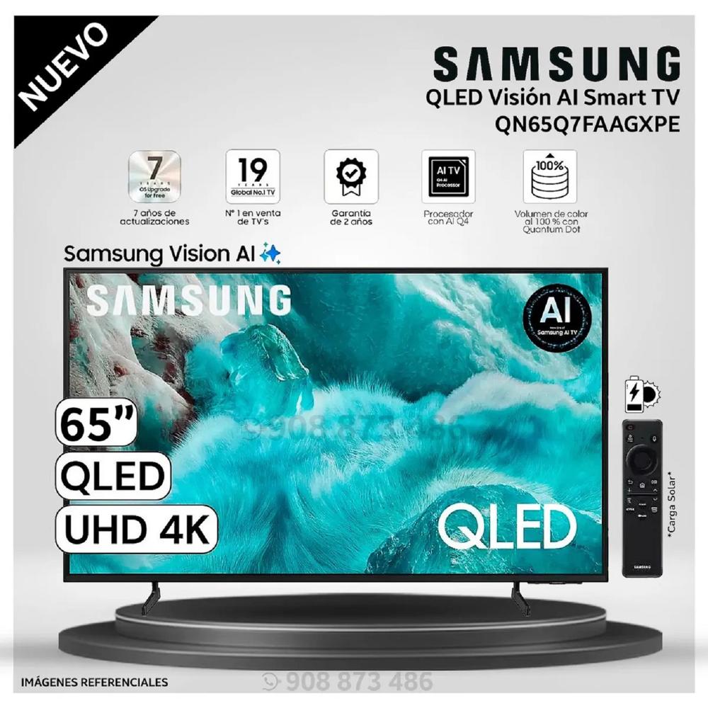 Televisor Samsung QLED 65 Visión AI Smart TV QN65Q7FAAGXPE - Nuevo 2025