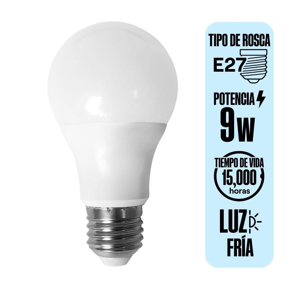Foco LED Orange Sensor E27 9W Luz Fría