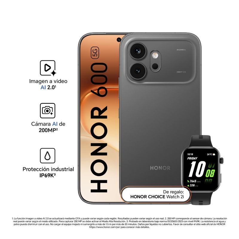 Honor 600 512GB Negro