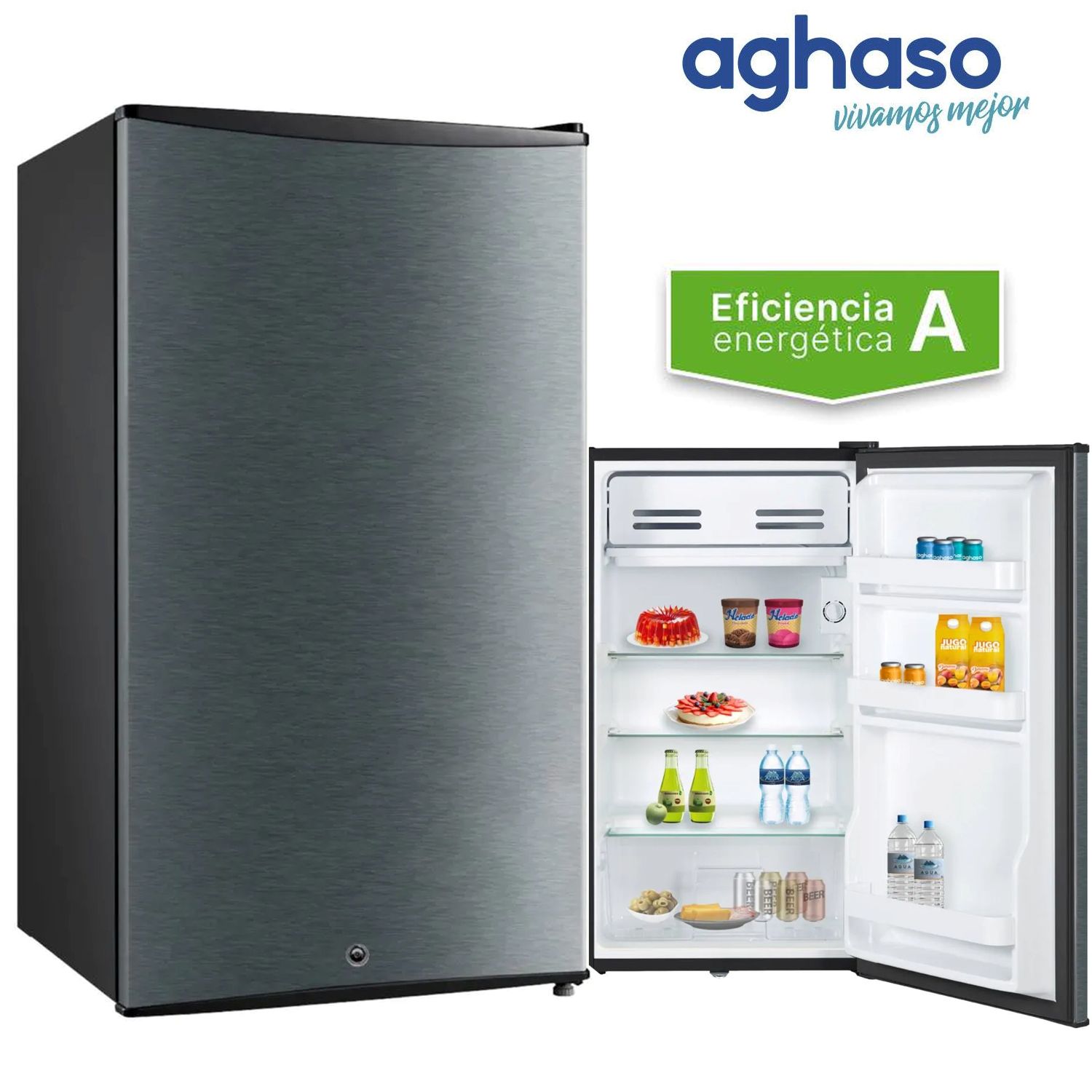 Frigobar Aghaso REFR-AGH08 Negro 93 Lts