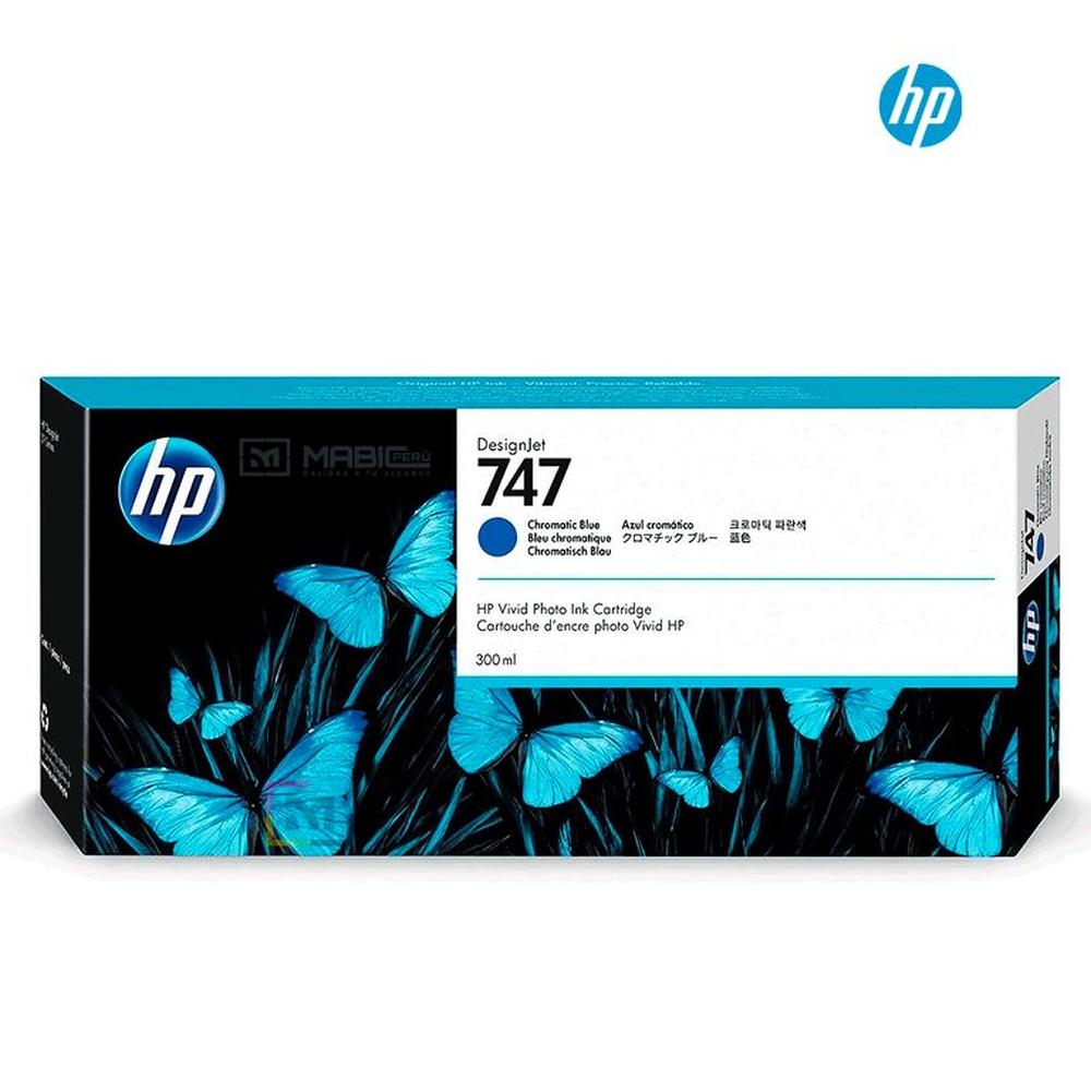 Cartucho de Tinta HP 747 Azul Cromático P2V85A Original
