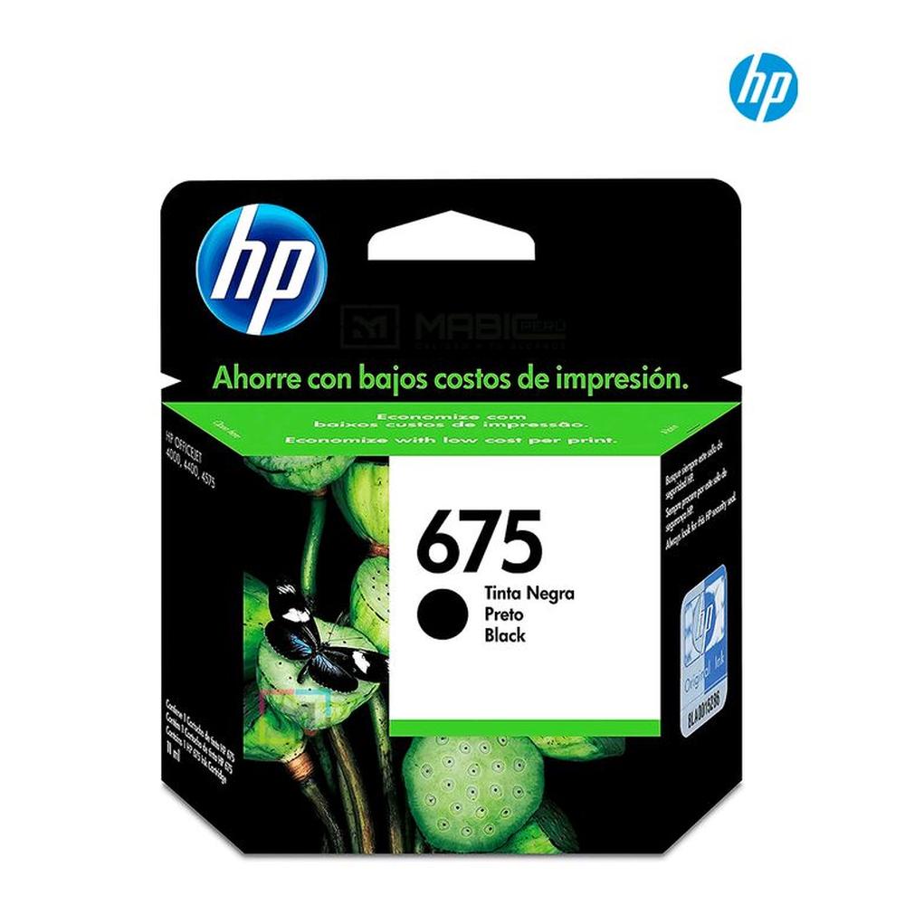 Cartucho de Tinta HP 675 Negro CN690AL Original