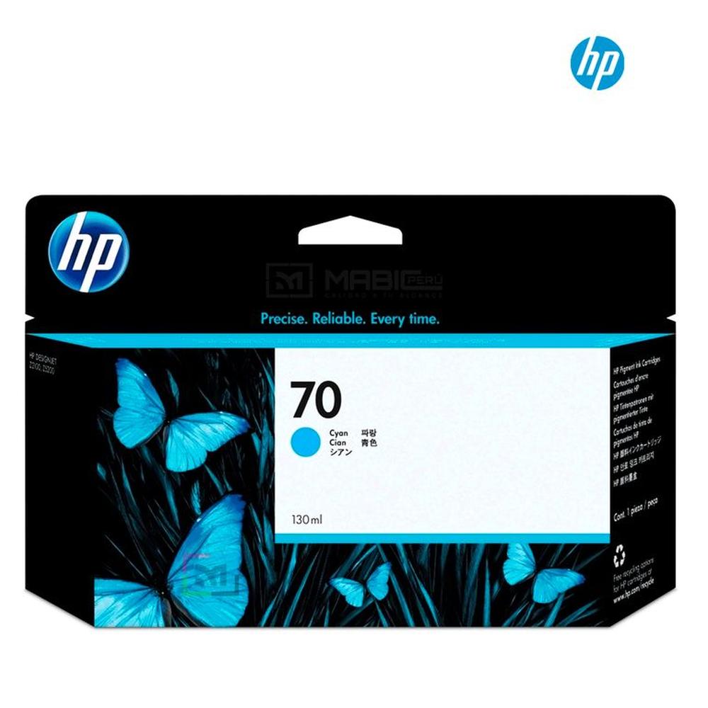 Cartucho de Tinta HP 70 Cian C9390A Original
