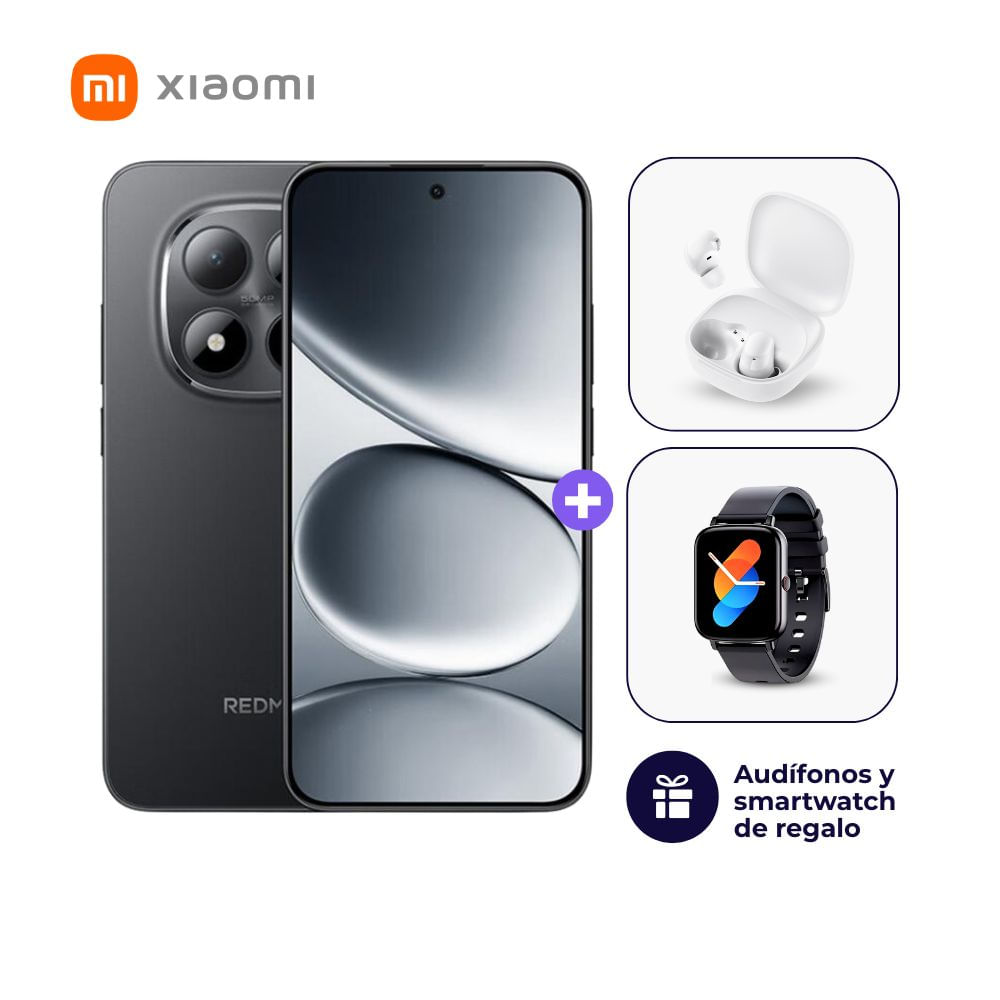 Xiaomi Redmi Note 15 Pro 4G 256GB 8GB Ram Negro y Smartwatch - Audífonos