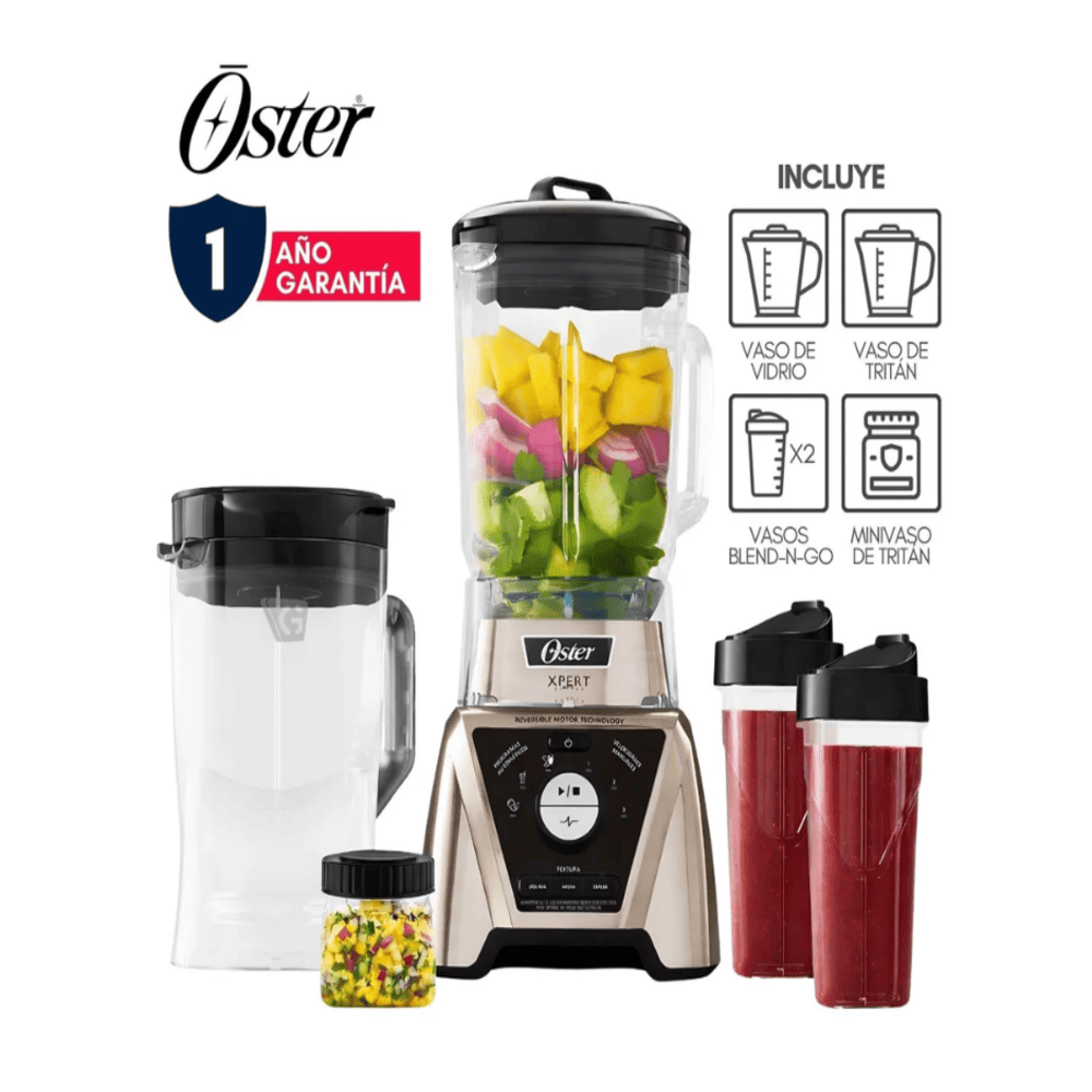 Licuadora Oster BLST3B-CAG-053 2L con Vasos Blend N Go Gris