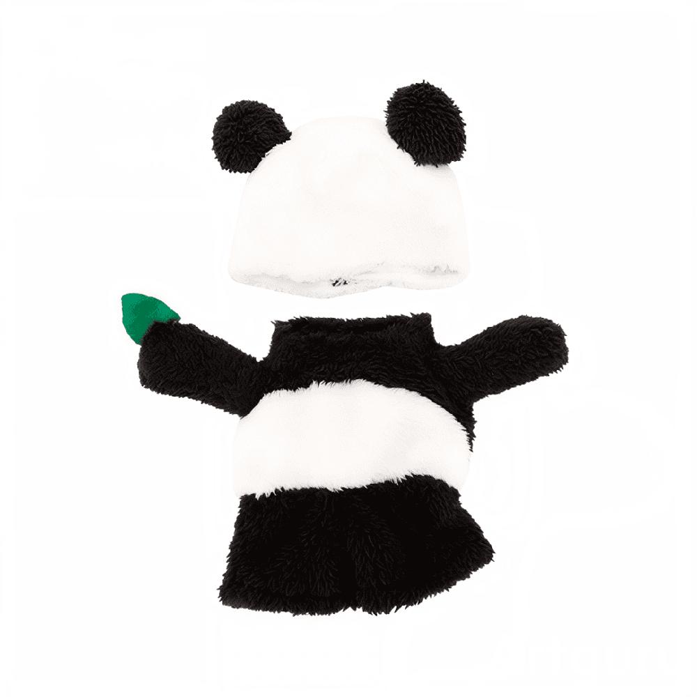 DISFRAZ PANDA PARA PERROS TALLA L FELPA SUAVE BLANCO NEGRO