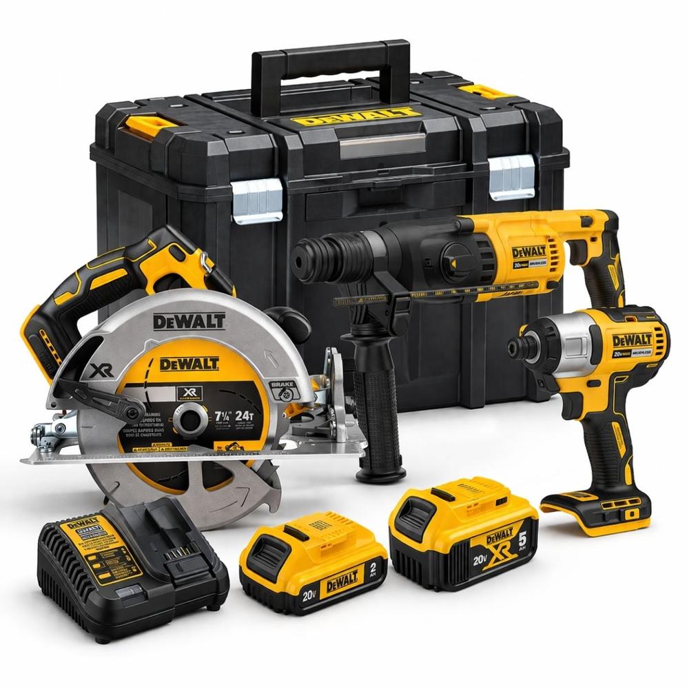 Rotomartillo SDS y Impacto y Sierra XR Dewalt