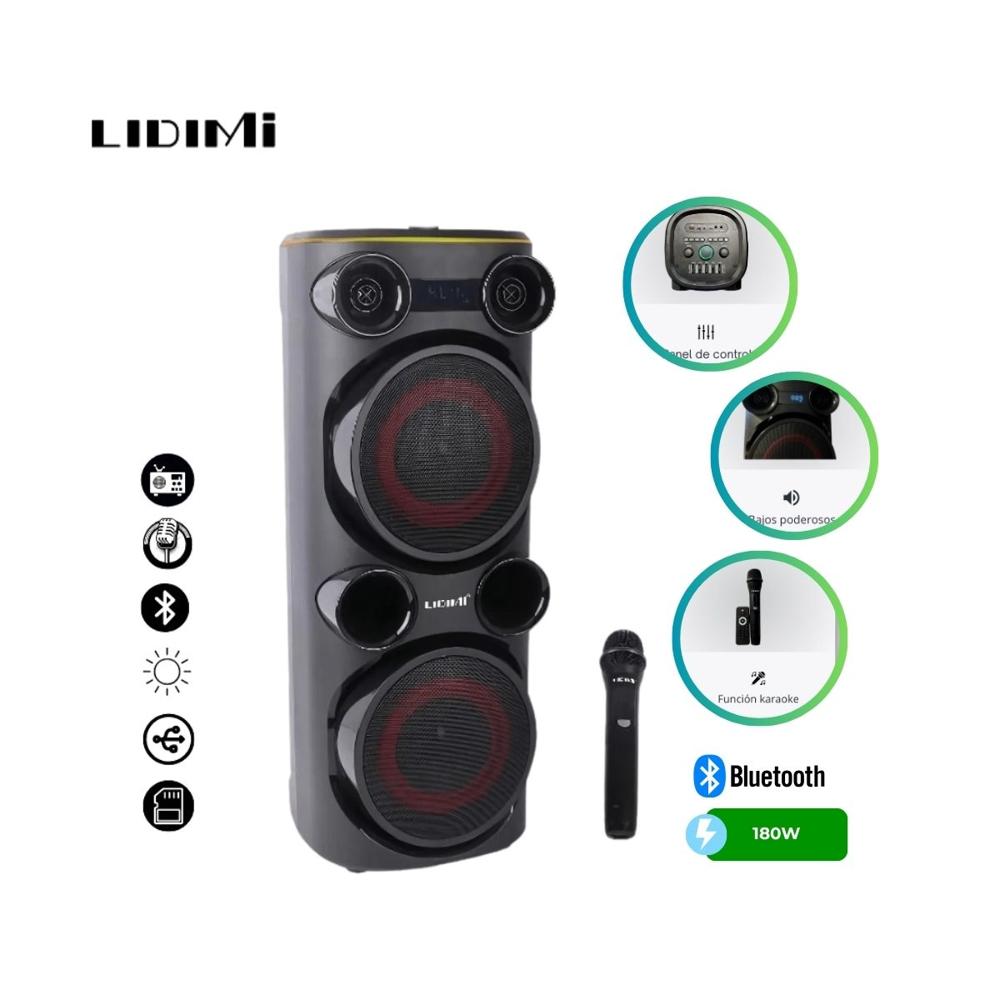 Parlante Torre Bluetooth Lidimi Doble Woofer LD-S063AC  Con Control Remoto