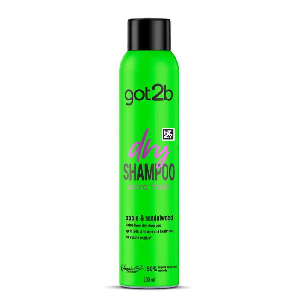 Shampoo En Seco Got2B Extra Fresh aroma a manzana y sándalo 200 ml