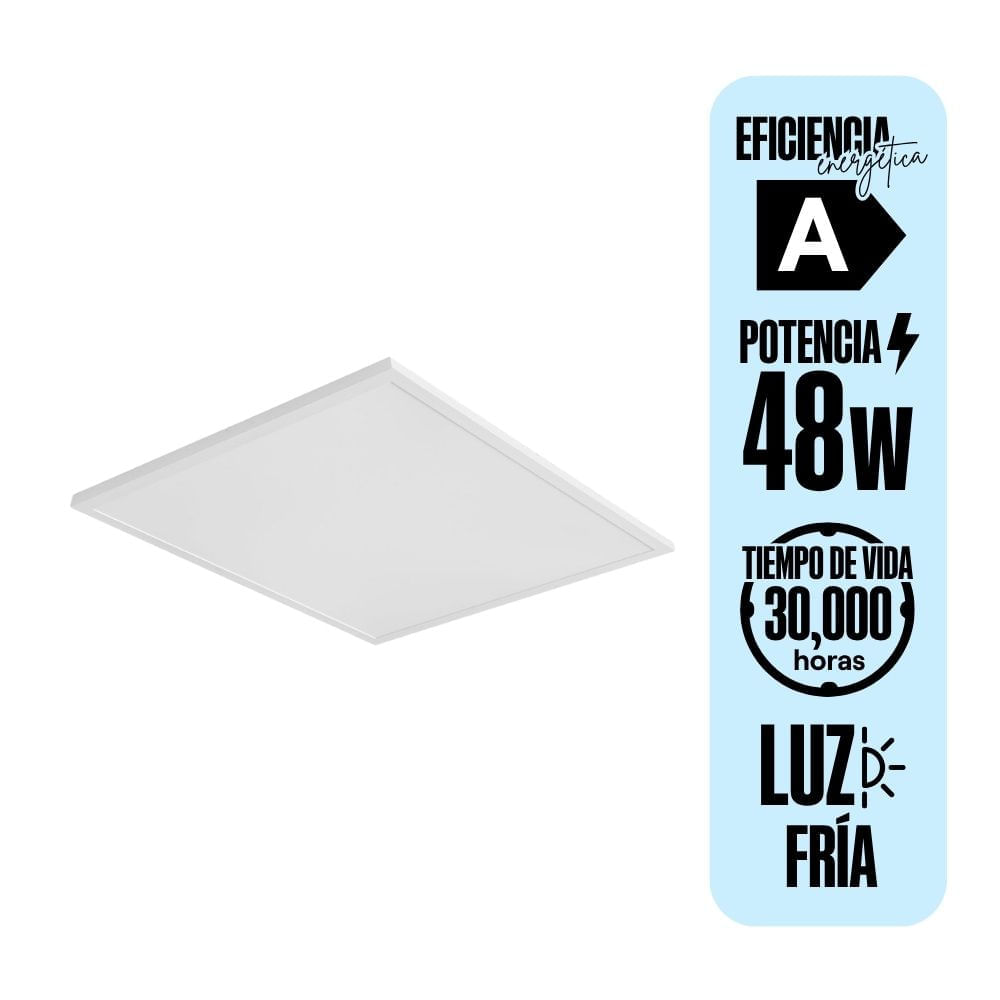 Panel LED 48W 60x60cm 4370 lúmenes 3CCT Lightech