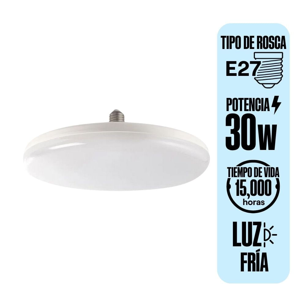 Foco LED Ufo 30W Orange Luz Fría E27 Aluminio/PVC