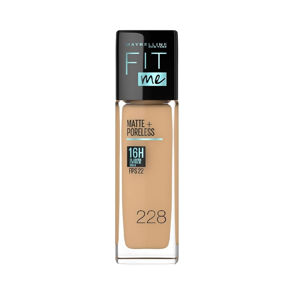 Base Líquida Maybelline Fit Me Matte + Poreless 228 Soft Tan