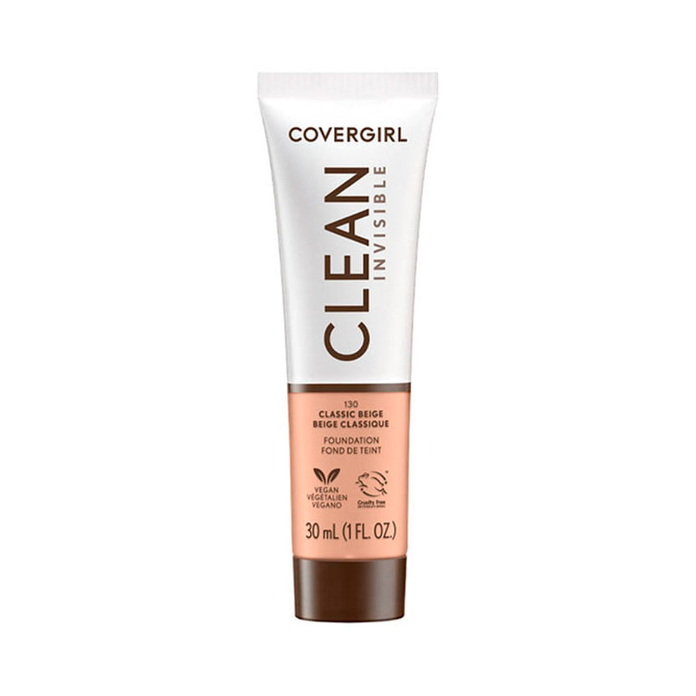 Base Líquida Covergirl Clean Invisible 130 Classic Beige