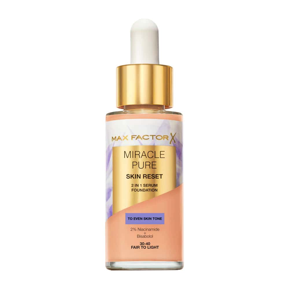 Base Líquida Max Factor Miracle Pure Skin Reset 2 en 1 Serum Foundation 40-60 Light