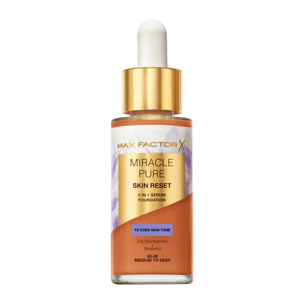 Base Líquida Max Factor Miracle Pure Skin Reset 2 en 1 Serum Foundation 85-90 Medium to Deep