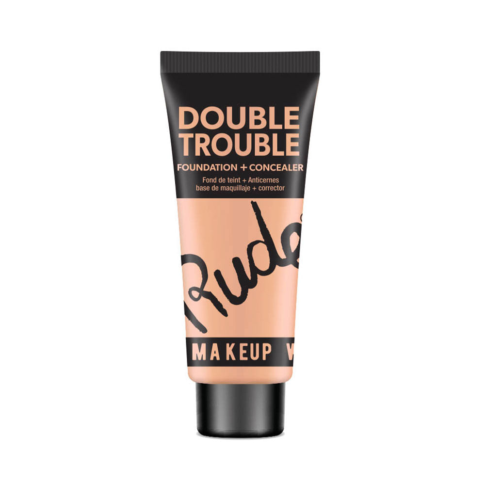 Base Líquida 2 en 1 Rude Double Trouble Foundation + Concealer 06 Natural