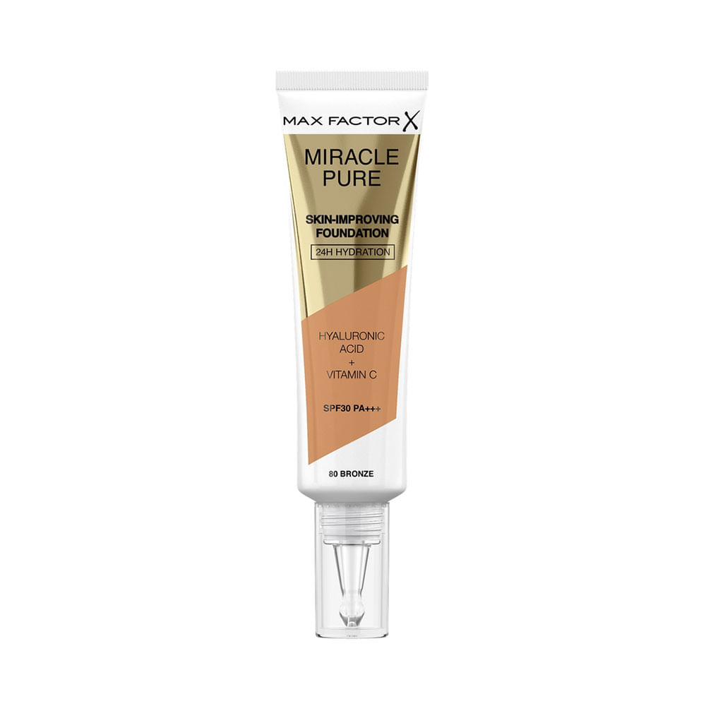 Base Líquida Max Factor Miracle Pure Skin-Improving Foundation 80 Bronze