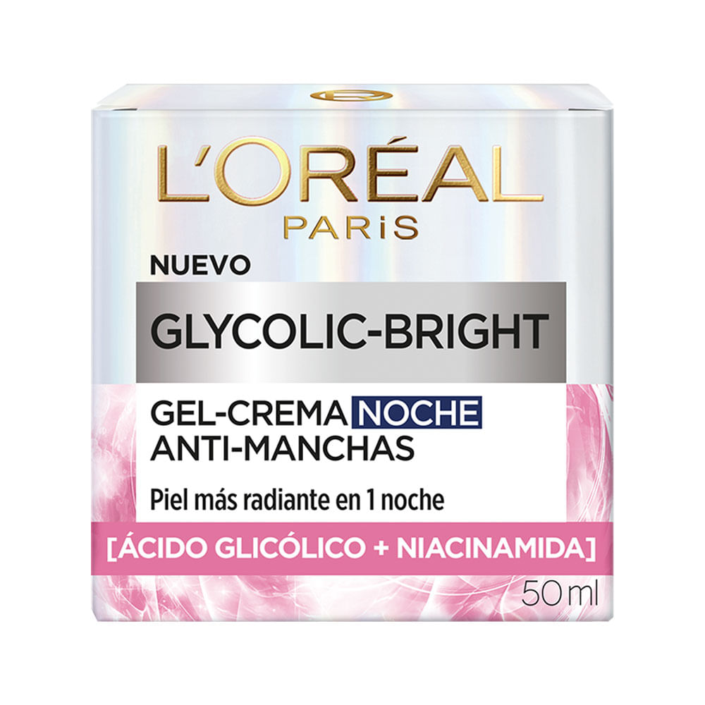 Crema de noche facial L’Oréal Paris Glycolic Bright anti manchas 50 ml