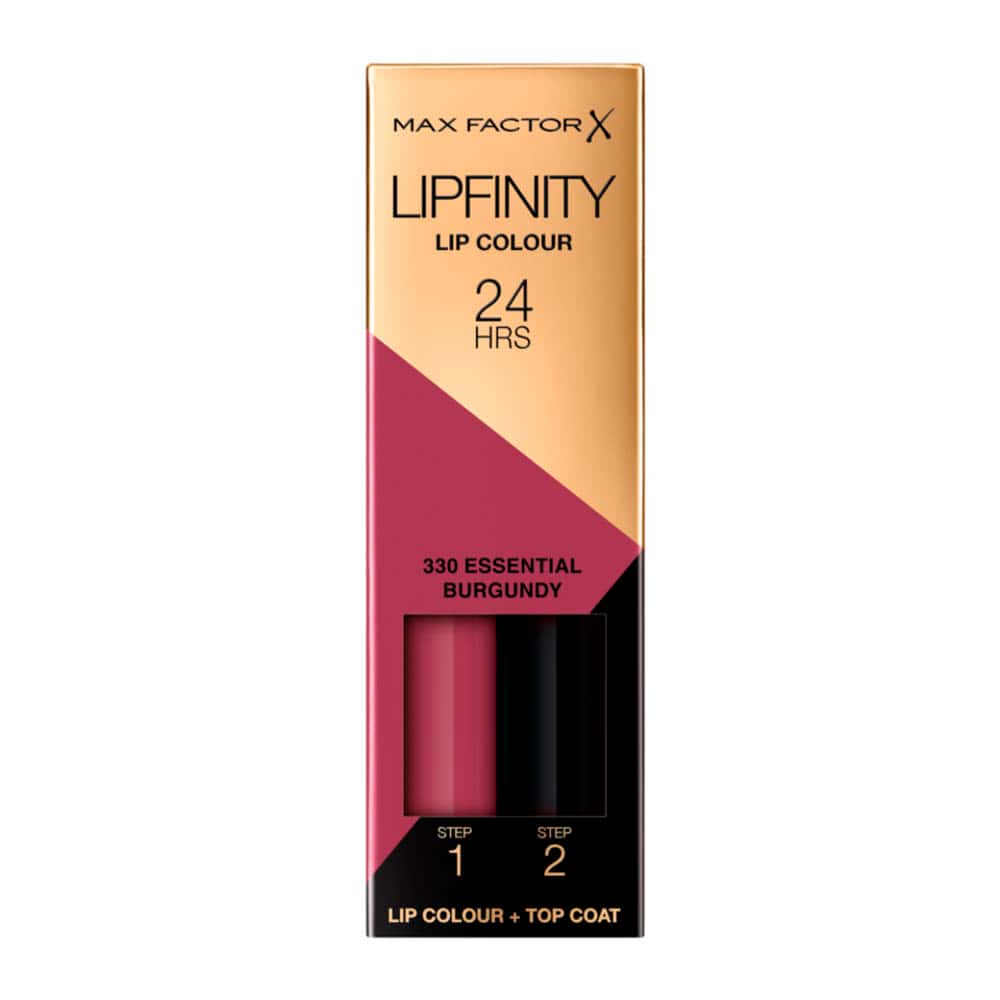 Labial Líquido Max Factor Lipfinity 24H Lip Colour Kit 2 pasos 330 Essential Burgundy