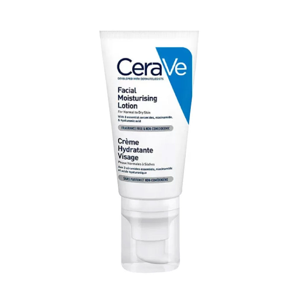 Crema hidratante facial Cerave Moisturising Lotion para piel seca 52 ml