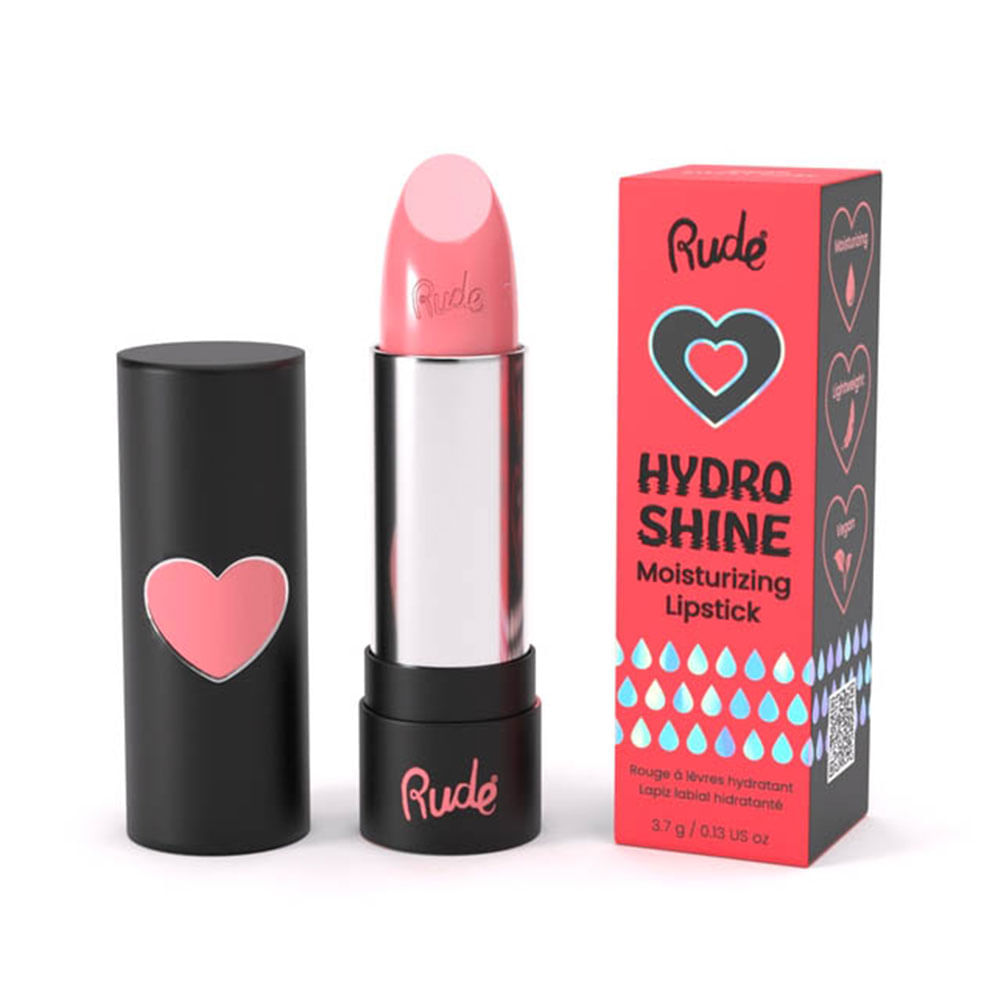 Labial Rude Hydro Shine Moisturizing Lipstick Sweet Rose