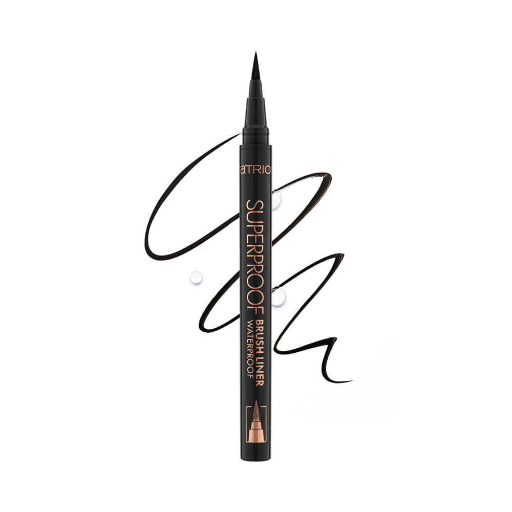 Delineador de ojos Catrice Superproof Brush Liner Waterproof 010 Midnight Black