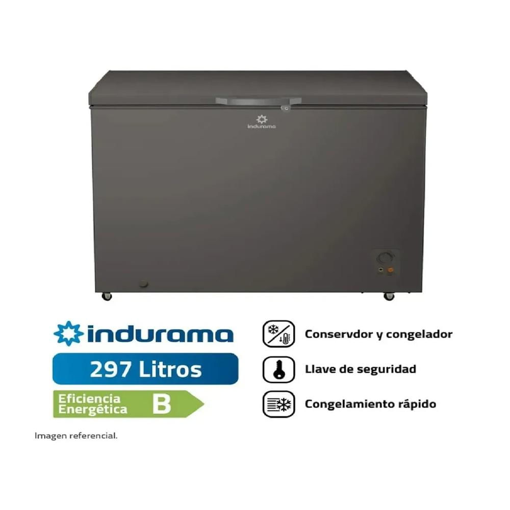 Congeladora Indurama CI-320DG 297L Defrost-Plomo