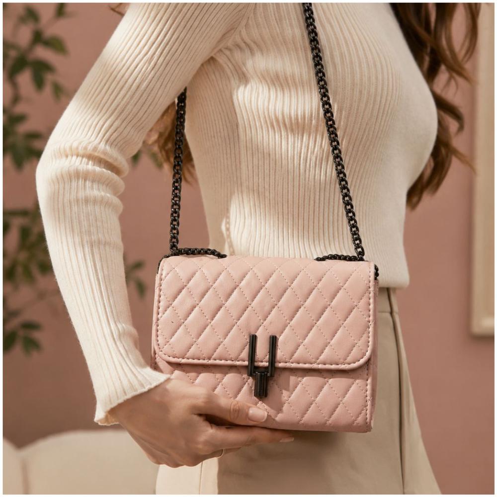 Cartera de Mano con Correa Diseño Premium Rosado