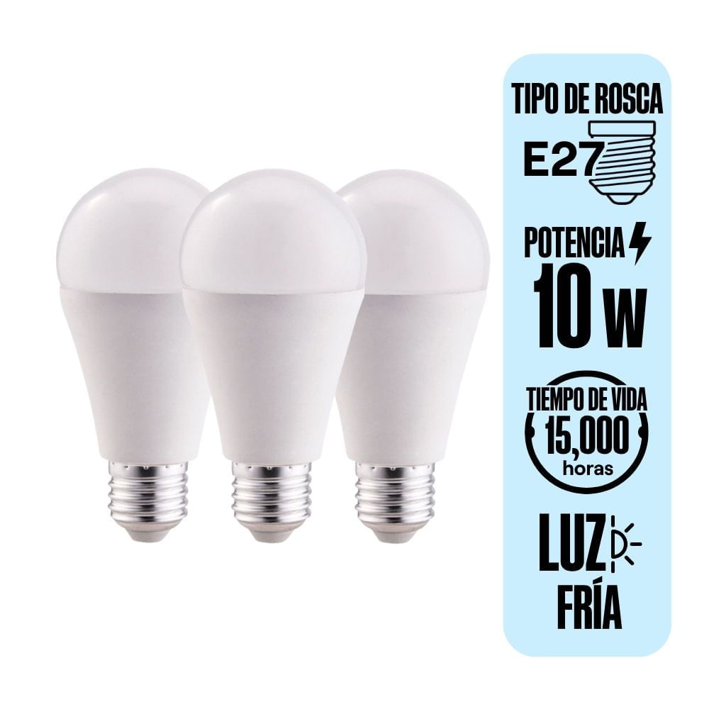 Foco LED Orange E27 15W Luz Fría x 3 unidades